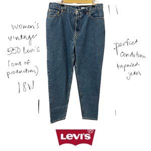 Levi's 550 Relaxed Fit Tapered Jeans for Women, Size 18W, Vintage like new